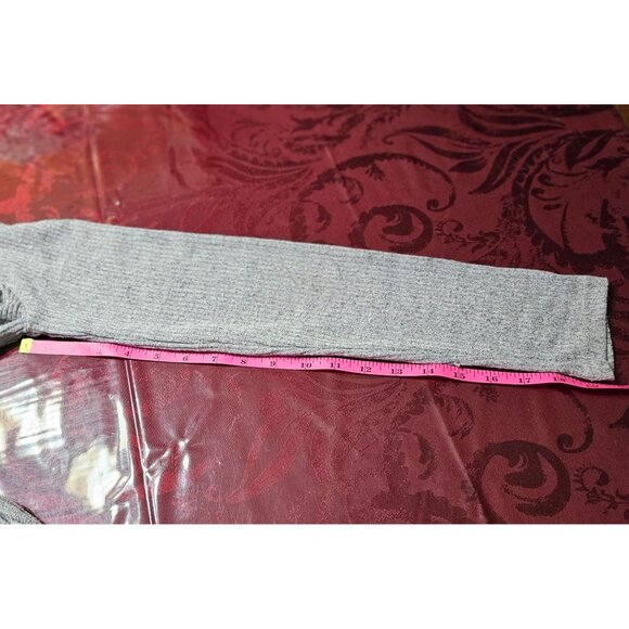 Dana Buchman Long Gray Ribbed Open-Front Cardigan Sz M Casual Comfort Career - Picture 7 of 10